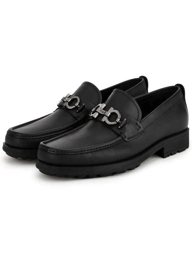 Men's David Gancini Loafers Black - SALVATORE FERRAGAMO - BALAAN 4