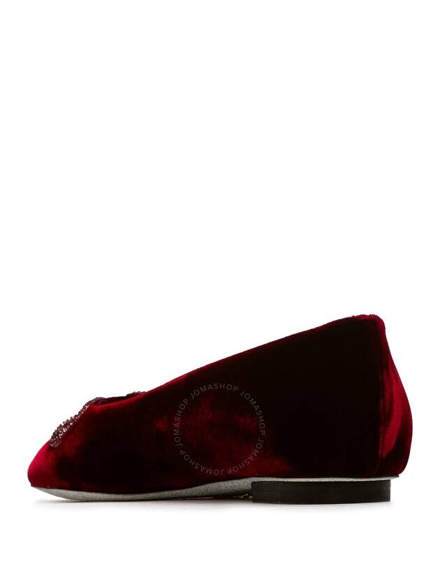 Rene Caovilla Rubino Velvet Morgana Embellished Ballet Flats, Brand Size 39 ( US Size 9 ) - RENE CAOVILLA - BALAAN 3