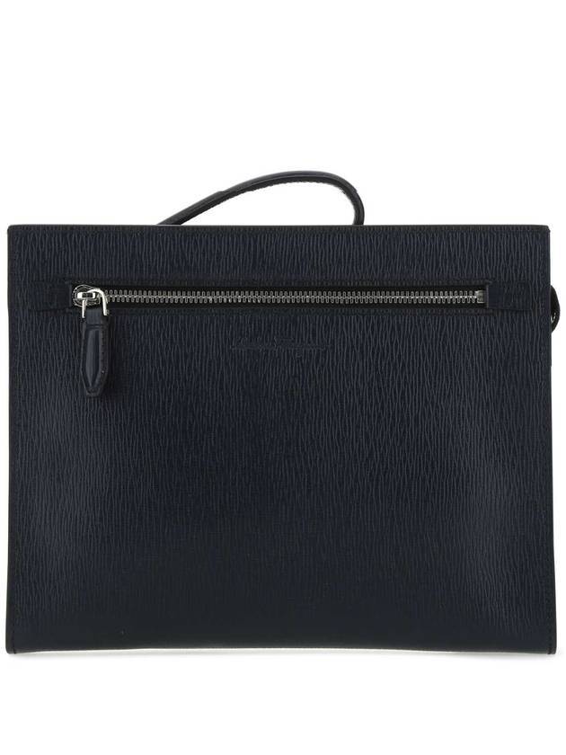 Calfskin Strap Clutch Bag Deep Ocean - SALVATORE FERRAGAMO - BALAAN 1