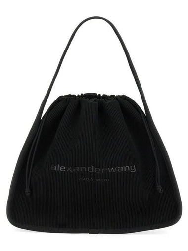 Ryan Rib Knit Large Tote Bag Black - ALEXANDER WANG - BALAAN 1