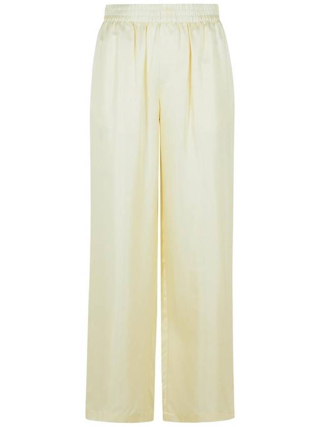 Lisa Yang Wide-Leg Ivory Silk Trousers - LISA YANG - BALAAN 1