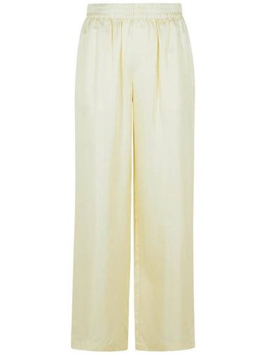 Lisa Yang Wide-Leg Ivory Silk Trousers - LISA YANG - BALAAN 1