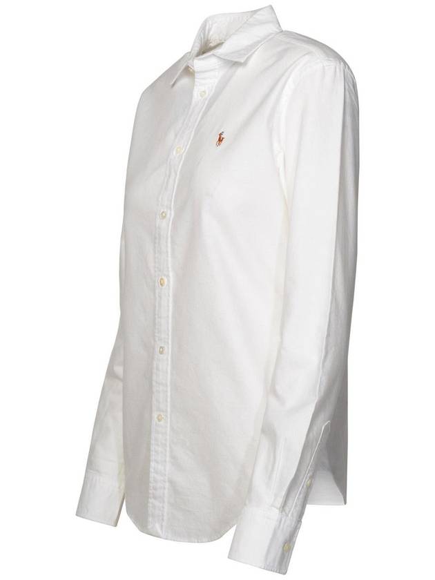 Pony Classic Fit Long Sleeve Shirt White - POLO RALPH LAUREN - BALAAN 3