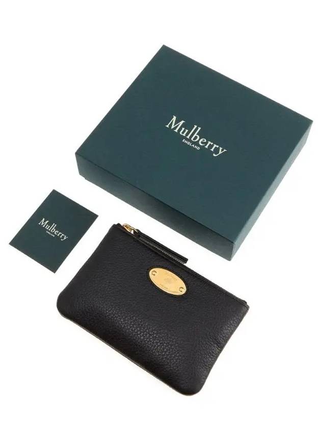 Plaque Zipper Small Coin Wallet Black - MULBERRY - BALAAN 4