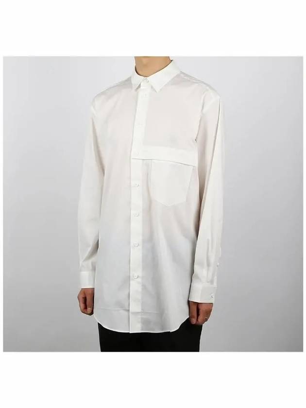 Chest Pocket Overshirt Long Sleeve Shirt White - Y-3 - BALAAN 3