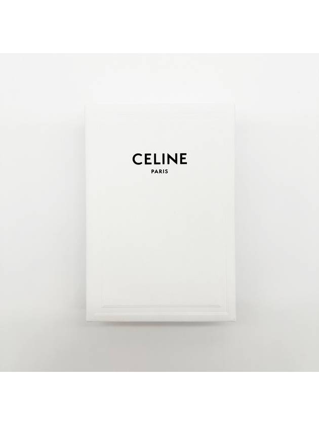 Triomphe Canvas Flap Card Holder Tan Brown - CELINE - BALAAN 11