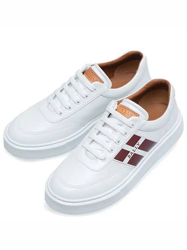 Coby Leather Low Top Sneakers White - BALLY - BALAAN 2