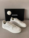 CC Logo Calfskin Low Top Sneakers White - CHANEL - BALAAN 5