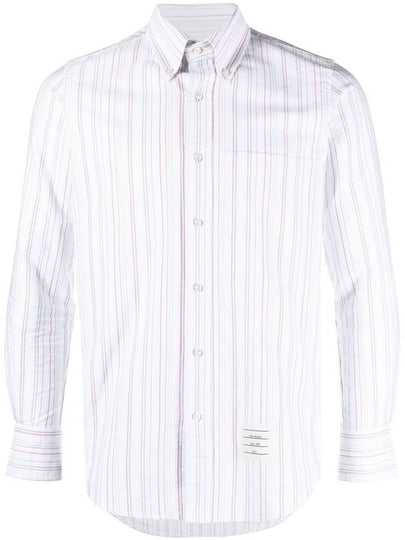 University Stripe Oxford Long Sleeve Shirt - THOM BROWNE - BALAAN 2