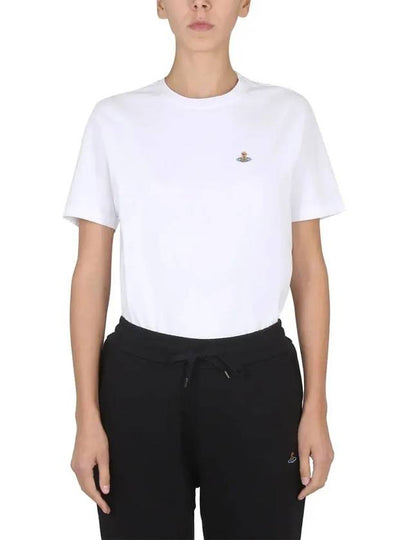 ORB Logo Cotton Short Sleeve T-Shirt White - VIVIENNE WESTWOOD - BALAAN 2