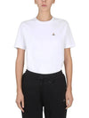 ORB Logo Cotton Short Sleeve T-Shirt White - VIVIENNE WESTWOOD - BALAAN 3