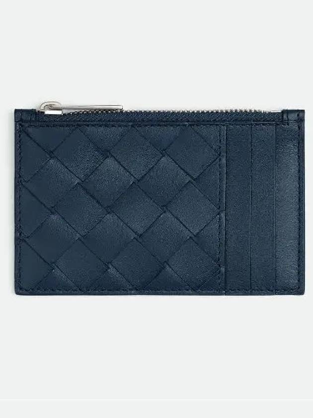 Intrecciato Zipper Card Wallet Navy - BOTTEGA VENETA - BALAAN 2