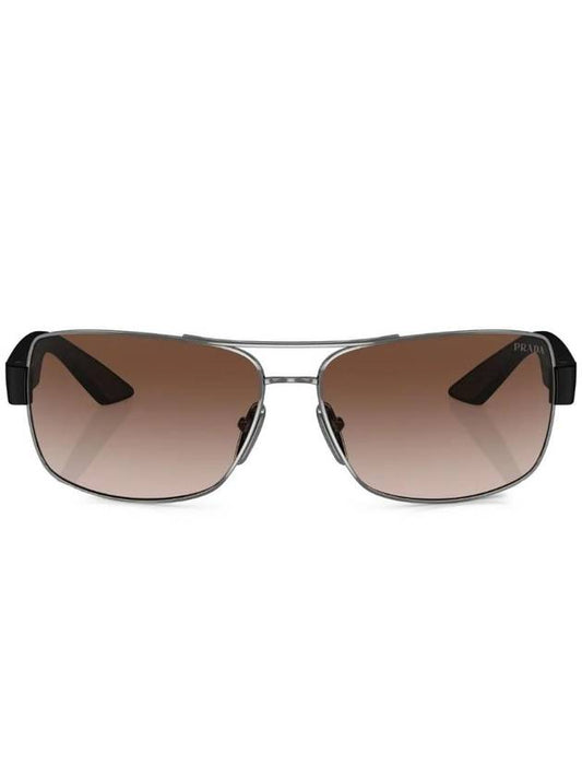 Eyewear Logo Linea Rossa Sunglasses Brown - PRADA - BALAAN 1