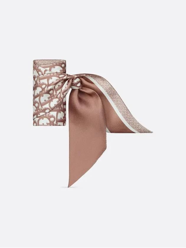 Oblique Mitzah Silk Twill Scarf Rose - DIOR - BALAAN 3