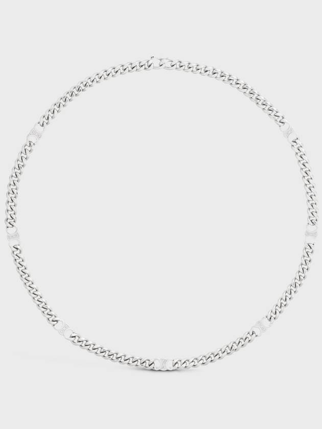 Men's Triomphe Gourmet Necklace Silver - CELINE - BALAAN 2