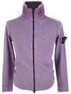 Men's High Neck Hooded Zip-up Jacket Purple - STONE ISLAND - BALAAN 1