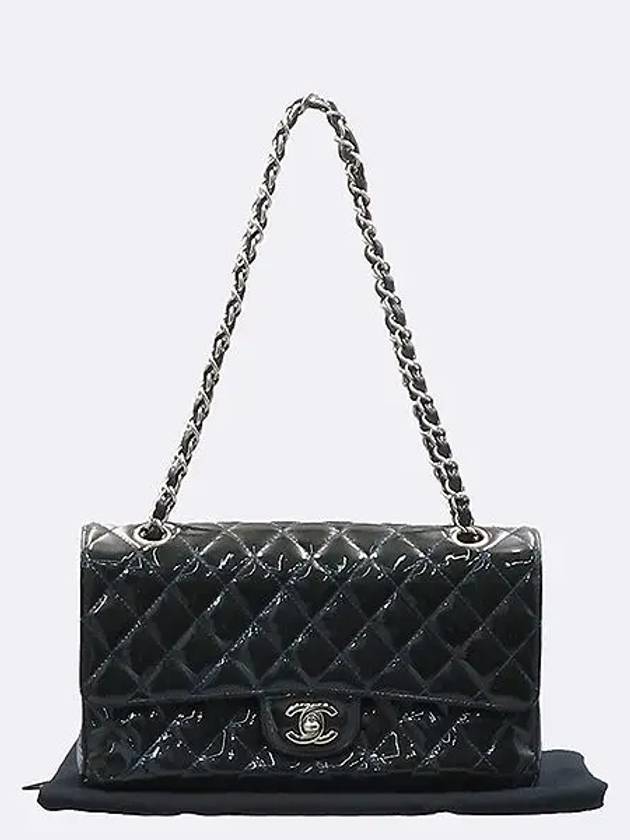 A01112 Classic Patent Medium M Size Flap Chain Shoulder Bag - CHANEL - BALAAN 1