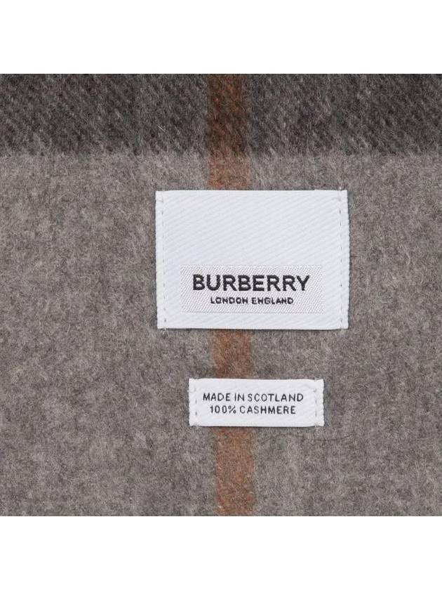 Classic Check Cashmere Scarf Grey - BURBERRY - BALAAN 5