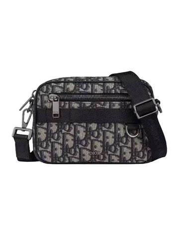 Safari Mini Oblique Jacquard Messenger Bag Beige Black - DIOR - BALAAN 1