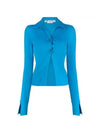 Sleek Long Sleeve Shirt Blue - OFF WHITE - BALAAN 2