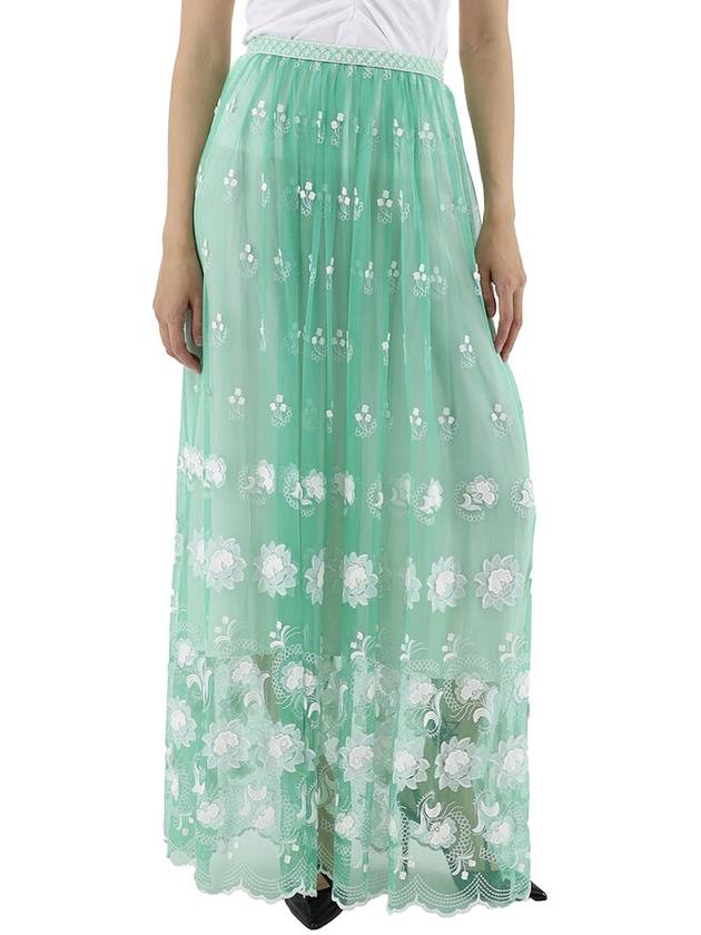 Burberry Ladies Floor-length Embroidered Tulle Skirt, Brand Size 6 (US Size 4) - BURBERRY - BALAAN 1