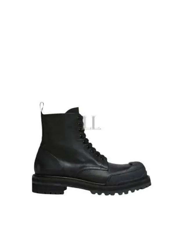 Dada Army Leather Combat Boots Black - MARNI - BALAAN 2