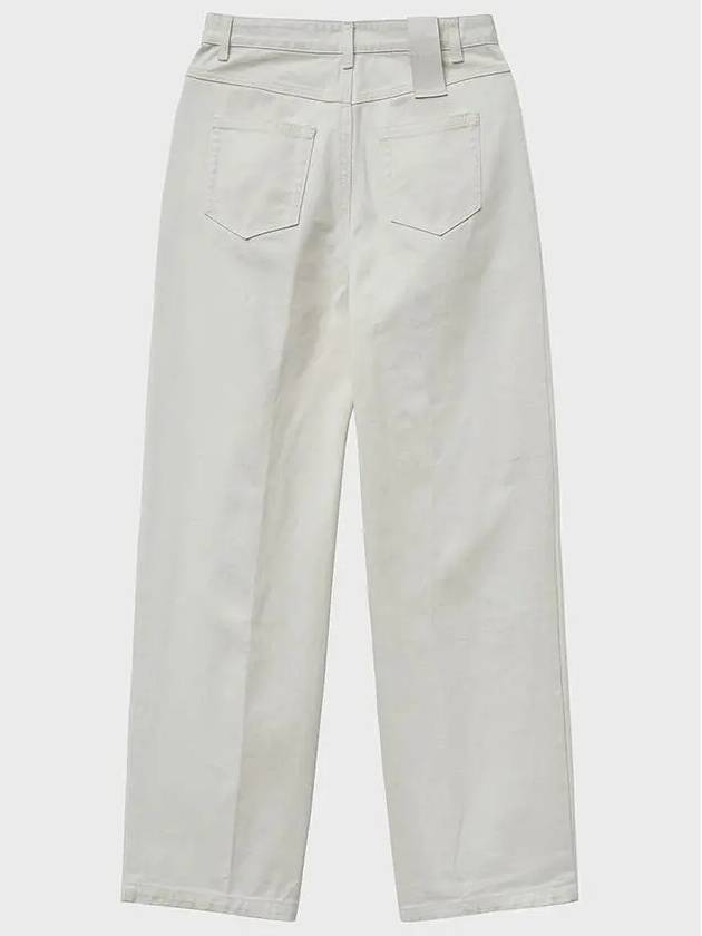 Denim One Tuck Wide Balloon Pants Ivory - NOIRER FOR WOMEN - BALAAN 4