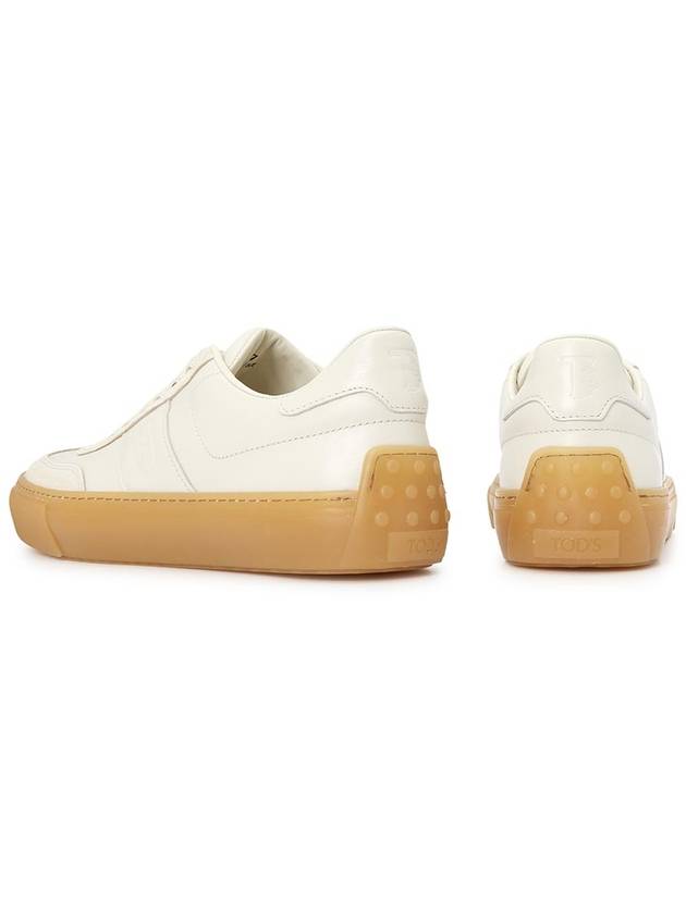 Round Toe Leather Low Top Sneakers White - TOD'S - BALAAN 7