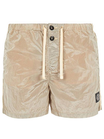 Logo Patch Nylon Swimming Shorts Indie Pink - STONE ISLAND - BALAAN 2