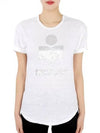 Koldi Linen Short Sleeve T-Shirt White - ISABEL MARANT ETOILE - BALAAN 2