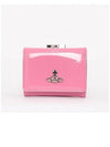 Shiny Patent Small Frame Leather Card Wallet Pink - VIVIENNE WESTWOOD - BALAAN 3