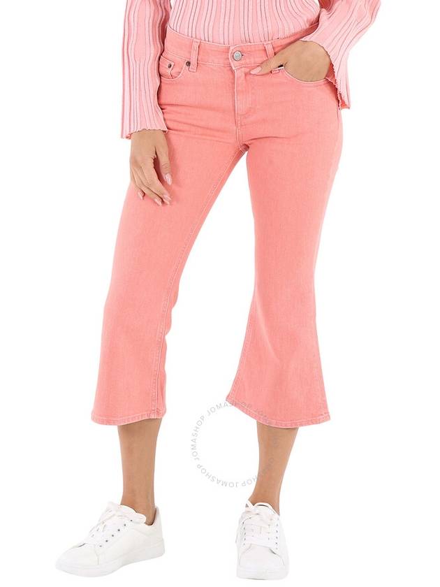 Mm6 Ladies Pink Flared Cropped Jeans, Brand Size 40 (US Size 8) - MAISON MARGIELA - BALAAN 1