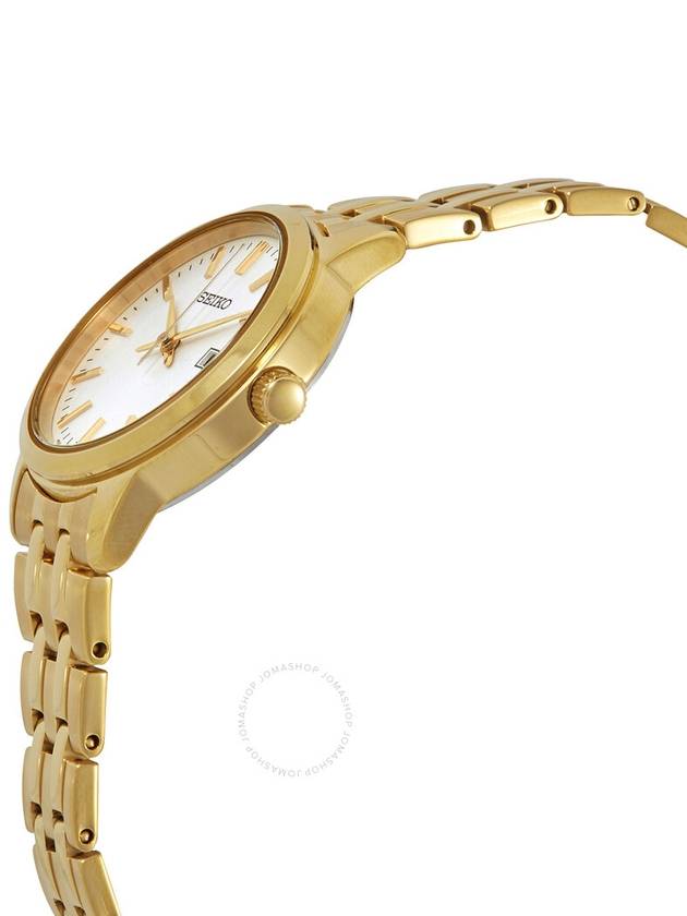 Seiko Classic Quartz White Dial Yellow Gold-tone Ladies Watch SUR412 - SEIKO - BALAAN 2