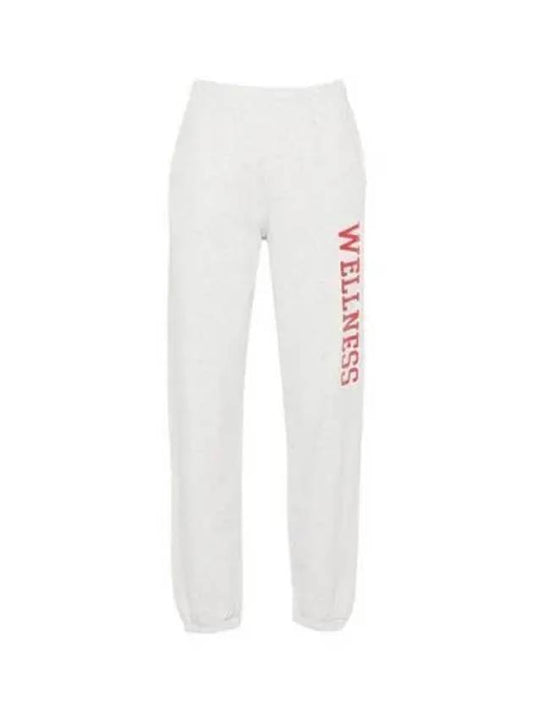Wellness logo embroidered sweatpants heather gray SWAW2331HG 1221594 - SPORTY & RICH - BALAAN 1