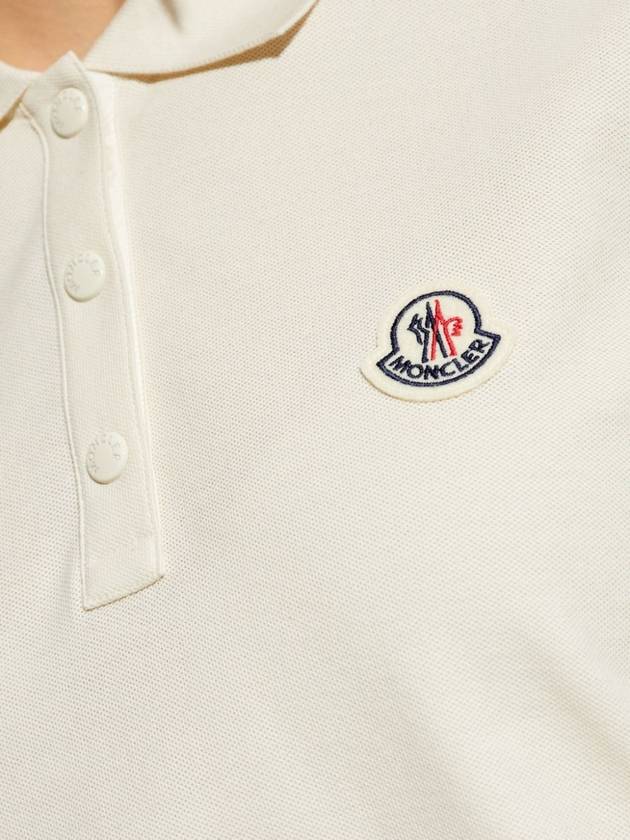 Logo Patch Cotton PK Shirt White - MONCLER - BALAAN 6