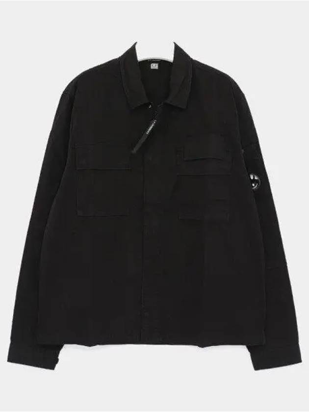 Gabardine Long Sleeve Shirt Black - CP COMPANY - BALAAN 2