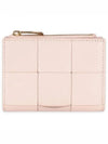 Cassette Zipper Bifold Half Wallet Light Pink - BOTTEGA VENETA - BALAAN 2