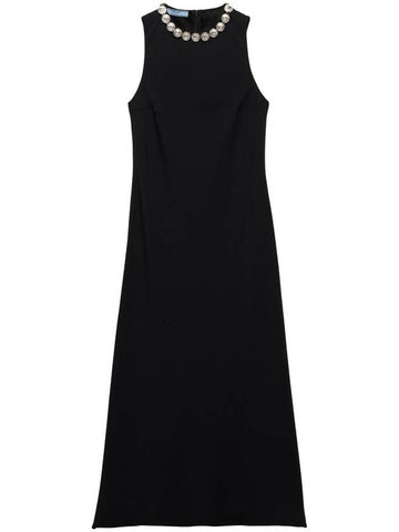 Prada Embroidered Midi Dress - PRADA - BALAAN 1