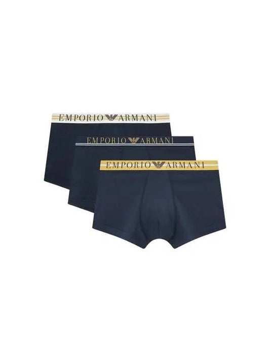 UNDERWEAR SIV available for exclusive sale Men s Line Logo Banding Soft Draw 3PACK Marine 270157 - EMPORIO ARMANI - BALAAN 1