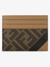 FF Logo Card Wallet Brown - FENDI - BALAAN 3