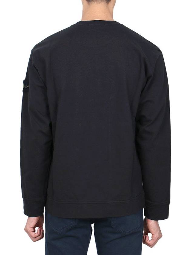 Crewneck Heavy Cotton Jersey Sweatshirt Black - STONE ISLAND - BALAAN 5