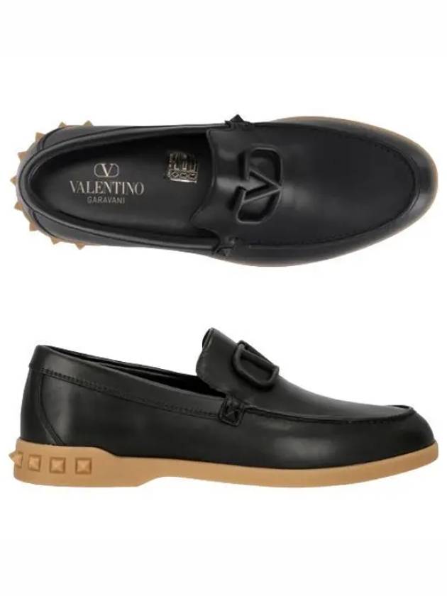 V Logo Signature Men s Loafers S0H36ELA 0NO - VALENTINO - BALAAN 1