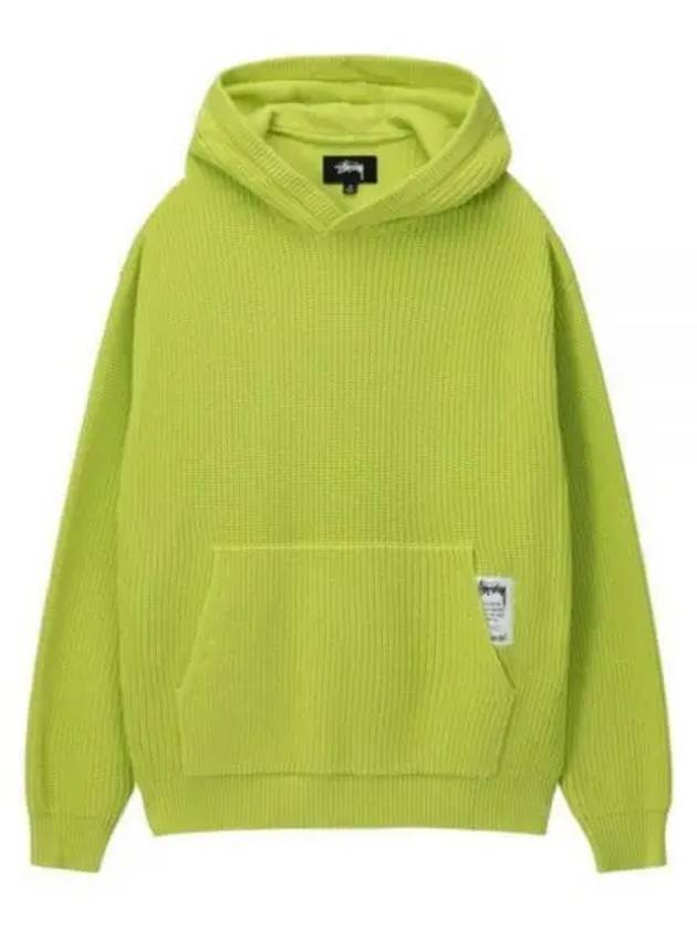 Cotton Knit Hoodie Lime - STUSSY - BALAAN 2