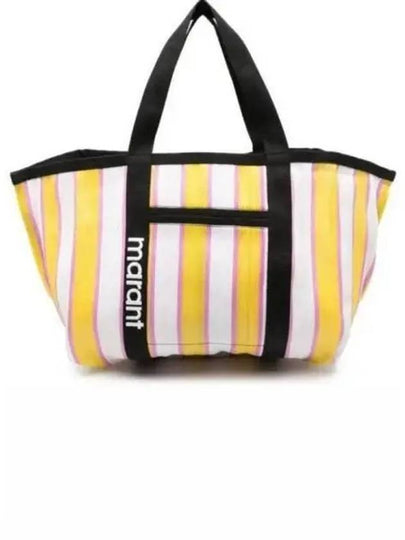 Warden Striped Tote Bag Yellow - ISABEL MARANT - BALAAN 2