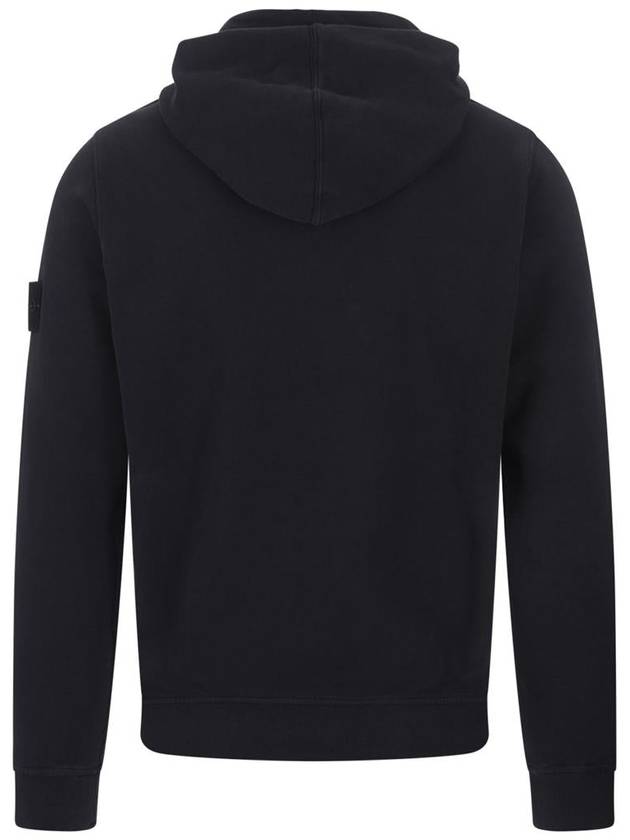 Wappen Patch Brushed Cotton Fleece Hoodie Navy - STONE ISLAND - BALAAN 3