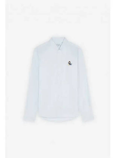 Maison Kitsune DRESSED FOX PATCH CLASSIC SHIRT LIGHT BLUE - MAISON KITSUNE - BALAAN 1