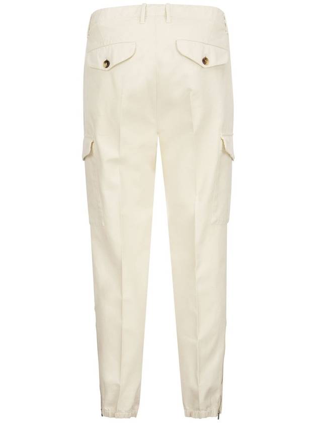 Men's Drill Cargo Straight Pants Ivory - BRUNELLO CUCINELLI - BALAAN 3