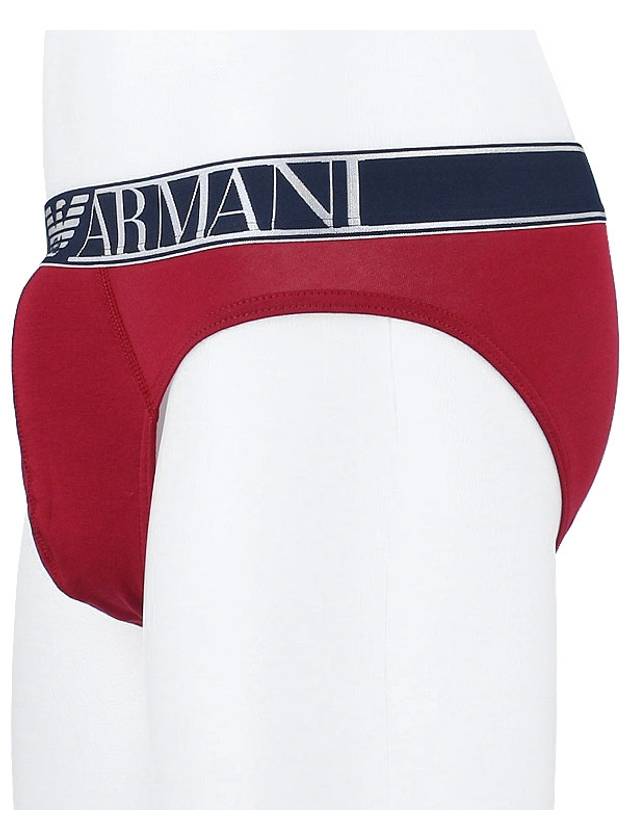 Men's Boxer Briefs Burgundy - EMPORIO ARMANI - 4