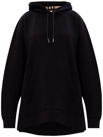 Check Lining Hoodie Black - BURBERRY - BALAAN 1