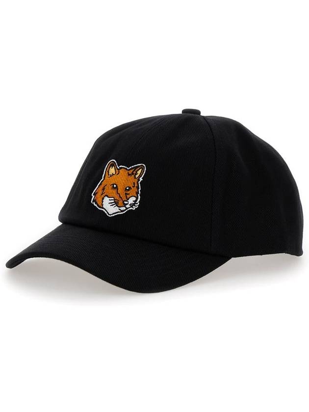 Large Fox Head 6P Ball Cap Black - MAISON KITSUNE - BALAAN 2